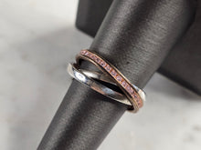 Load image into Gallery viewer, Womens Vintage Estate Sterling Silver Rose Gold Tone Trinity Ring 4.9g E4895