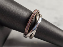 Load image into Gallery viewer, Womens Vintage Estate Sterling Silver Rose Gold Tone Trinity Ring 4.9g E4895