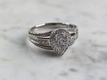 Load image into Gallery viewer, Womens Vintage Estate 10K White Gold Diamond Wedding Ring 5.5g E4906