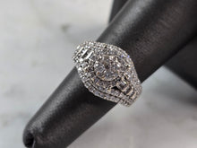 Load image into Gallery viewer, Womens Vintage Estate 10K White Gold Diamond Ring 8.5g, E4908