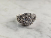 Load image into Gallery viewer, Womens Vintage Estate 10K White Gold Diamond Ring 8.5g, E4908