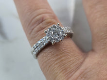 Load image into Gallery viewer, Womens Vintage Estate 10K White Gold Diamond Ring Set 4.6g, E4909