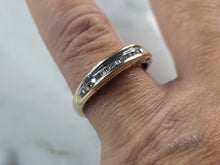 Load image into Gallery viewer, Womens Vintage Estate 10K Yellow Gold Diamond LOVE YOU Ring 2.7g #E4912