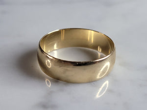 Vintage Estate 14k Yellow Gold Artcarved Wedding Band Ring 3.4g E4916