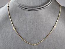 Load image into Gallery viewer, Womens Vintage Estate 14K Yellow Gold Beaded Chain Necklace 2.3g E4921