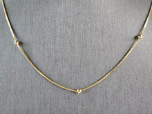 Load image into Gallery viewer, Womens Vintage Estate 14K Yellow Gold Beaded Chain Necklace 2.3g E4921