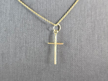 Load image into Gallery viewer, Womens Vintage Estate 14k Gold Religious Cross Pendant Necklace 2.2g E4926