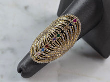Load image into Gallery viewer, Womens 14k Yellow Gold Modernist Multi Stone Ring 6.2g E4929