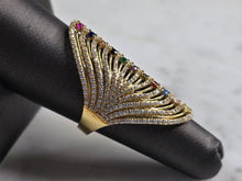 Load image into Gallery viewer, Womens 14k Yellow Gold Modernist Multi Stone Ring 6.2g E4929
