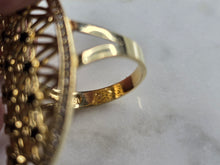 Load image into Gallery viewer, Womens 14k Yellow Gold Modernist Multi Stone Ring 6.0g E4935