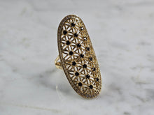 Load image into Gallery viewer, Womens 14k Yellow Gold Modernist Multi Stone Ring 6.0g E4935