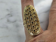 Load image into Gallery viewer, Womens 14k Yellow Gold Modernist Multi Stone Ring 6.0g E4935