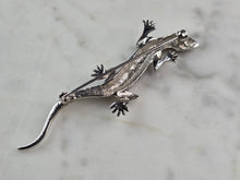Load image into Gallery viewer, Womens Vintage Estate Sterling Silver Lizard Brooch 6.3g E4944