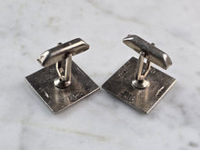 Load image into Gallery viewer, Mens Vintage Estate Sterling Silver Incan Mayan Calendar Cuff Links 15.3g E4949
