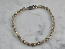 Load image into Gallery viewer, Womens Vintage Estate Sterling Silver Rope Bracelet 8.9g E4951