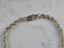 Load image into Gallery viewer, Womens Vintage Estate Sterling Silver Rope Bracelet 8.9g E4951