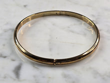 Load image into Gallery viewer, Womens Vintage Estate Sterling Silver Gold Tone Bangle Bracelet, 9.8g E4960