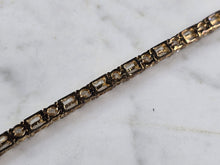 Load image into Gallery viewer, Womens Vintage Estate Sterling Silver CZ Gold Tone Tennis Bracelet 13.7g E4961