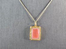 Load image into Gallery viewer, Womens Sterling Silver Gold Tone Coral Pendant Necklace 5.6g E4964