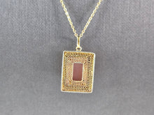 Load image into Gallery viewer, Womens Sterling Silver Gold Tone Coral Pendant Necklace 5.6g E4964