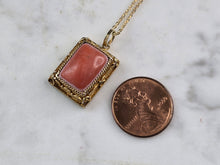 Load image into Gallery viewer, Womens Sterling Silver Gold Tone Coral Pendant Necklace 5.6g E4964