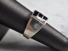Load image into Gallery viewer, Womens Vintage Estate Sterling Silver Modernist Onyx Ring 5.1g E4967
