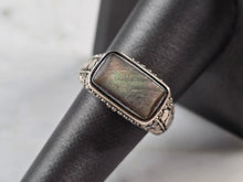 Load image into Gallery viewer, Womens Vintage Estate Sterling Silver Abalone Shell Ring 5.0g  E4976