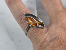 Load image into Gallery viewer, Womens Estate Sterling Silver Modernist Citrine Ring 2.8g #E4979