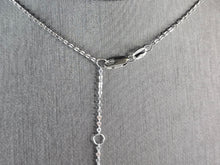 Load image into Gallery viewer, Womens Estate Sterling Silver Sapphire CZ Pendant Necklace 4.0g E4981