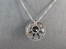 Load image into Gallery viewer, Womens Vintage Estate Sterling Silver Smoky Quartz Pendant Necklace 12.7g E4982
