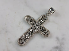 Load image into Gallery viewer, Womens Sterling Silver Religious Cross Pendant Necklace 5.1g E4994