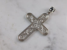 Load image into Gallery viewer, Womens Sterling Silver Religious Cross Pendant Necklace 5.1g E4994