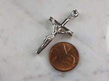Load image into Gallery viewer, Womens Sterling Silver Religious Cross Pendant Necklace 5.8g E4995
