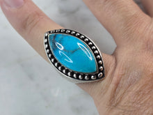 Load image into Gallery viewer, Womens Vintage Estate Sterling Silver Southwestern Turquoise Ring 14.5g E502