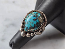Load image into Gallery viewer, Womens Sterling Silver Southwestern Jerry Buzan Turquoise Ring 13.3g E503