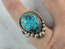 Load image into Gallery viewer, Womens Sterling Silver Southwestern Jerry Buzan Turquoise Ring 13.3g E503