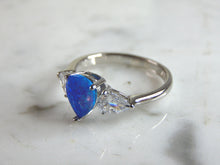 Load image into Gallery viewer, Womens Sterling Silver Modernist Opal Ring 2.5g E5044