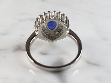 Load image into Gallery viewer, Womens Estate Sterling Silver Modernist Blue Opal &amp; CZ Ring 4.0g E5058