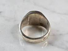 Load image into Gallery viewer, Mens Vintage Estate Sterling Silver Southwestern Malachite Ring 13.1g E506