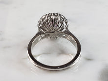 Load image into Gallery viewer, Womens Estate Sterling Silver Modernist Blue Opal &amp; CZ Ring 4.1g E5077