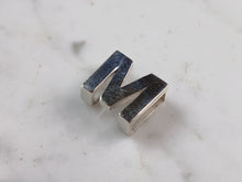 Load image into Gallery viewer, Womens Sterling Silver Initial Block Letter " M " Pendant 4.9g E5094