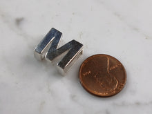 Load image into Gallery viewer, Womens Sterling Silver Initial Block Letter " M " Pendant 4.9g E5094