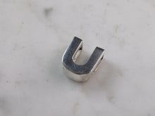Load image into Gallery viewer, Womens Sterling Silver Initial Block Letter " U " Pendant 3.5g E5098