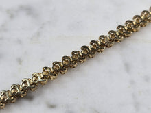 Load image into Gallery viewer, Womens Vintage Estate 14K Yellow Gold Diamond Tennis Bracelet 11.2g E5101