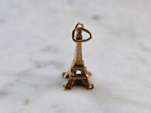 Load image into Gallery viewer, Womens Vintage Estate 18k Gold Eiffel Tower Paris Charm Pendant 1.1g E5102