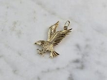 Load image into Gallery viewer, Vintage Estate 14K Yellow Gold Eagle Pendant 1.1g E5109
