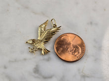 Load image into Gallery viewer, Vintage Estate 14K Yellow Gold Eagle Pendant 1.1g E5109