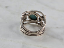Load image into Gallery viewer, Womens Vintage Estate Sterling Silver Southwestern Larimar Topaz Ring 6.0g E510