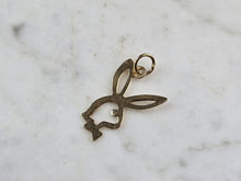 Load image into Gallery viewer, Womens Vintage Estate 14k Yellow Gold Playboy Bunny Pendant 0.9g E5110