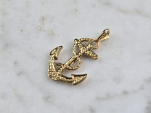 Load image into Gallery viewer, Vintage Estate 14K Yellow Gold Maritime Anchor Pendant 1.3g E5112